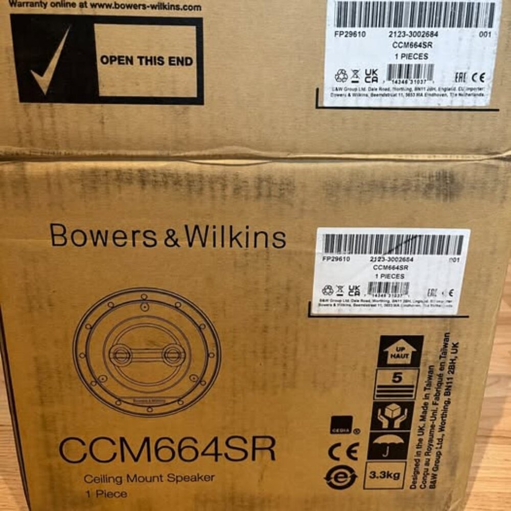 Bowers & Wilkins CCM664SR 2 Way Dual Channel In-Ceiling Speaker Single - Picture 2 of 2